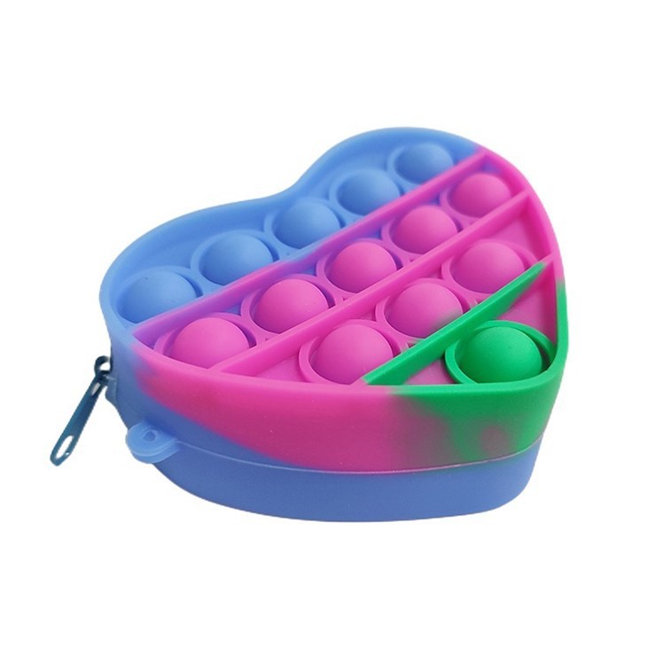 Silicone Fidget Sensory Toy Heart Coin Purse