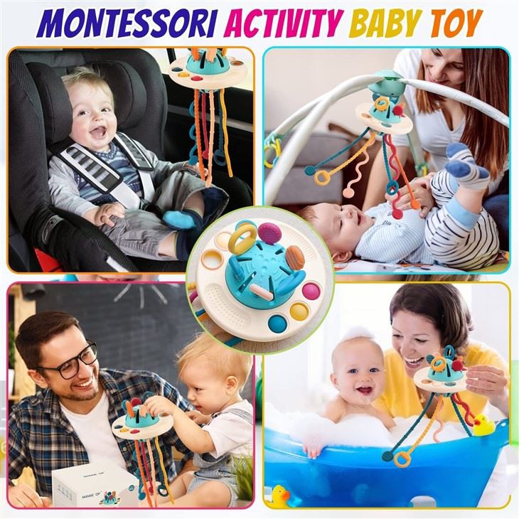 Montessori UFO Silicone Pulling Toy